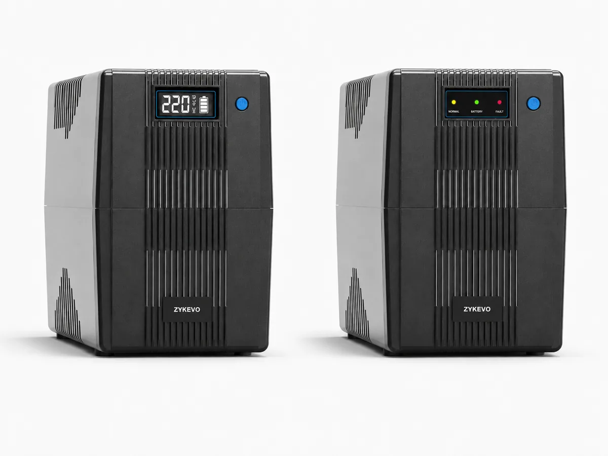ZYKEVO VORTEX Series line-interactive backup UPS enclosure and display variants