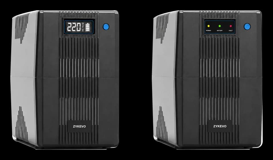 ZYKEVO VORTEX Series line-interactive backup UPS enclosure and display variants