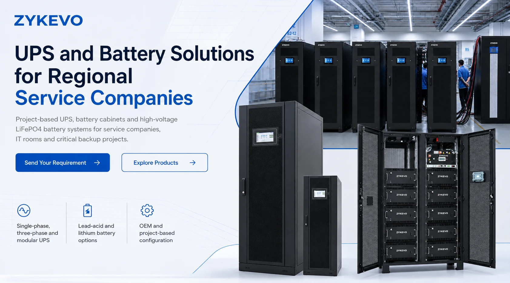 ZYKEVO UPS and battery solutions for regional service companies